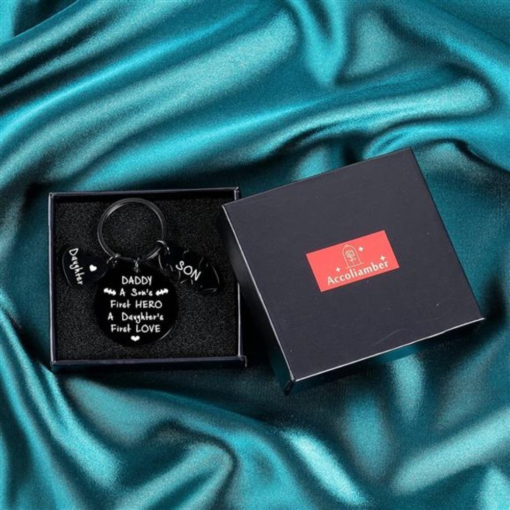 Fathers Day Keychain Gifts from Son Daughter to Daddy Christmas Valentine Gifts - Picture 6 of 8